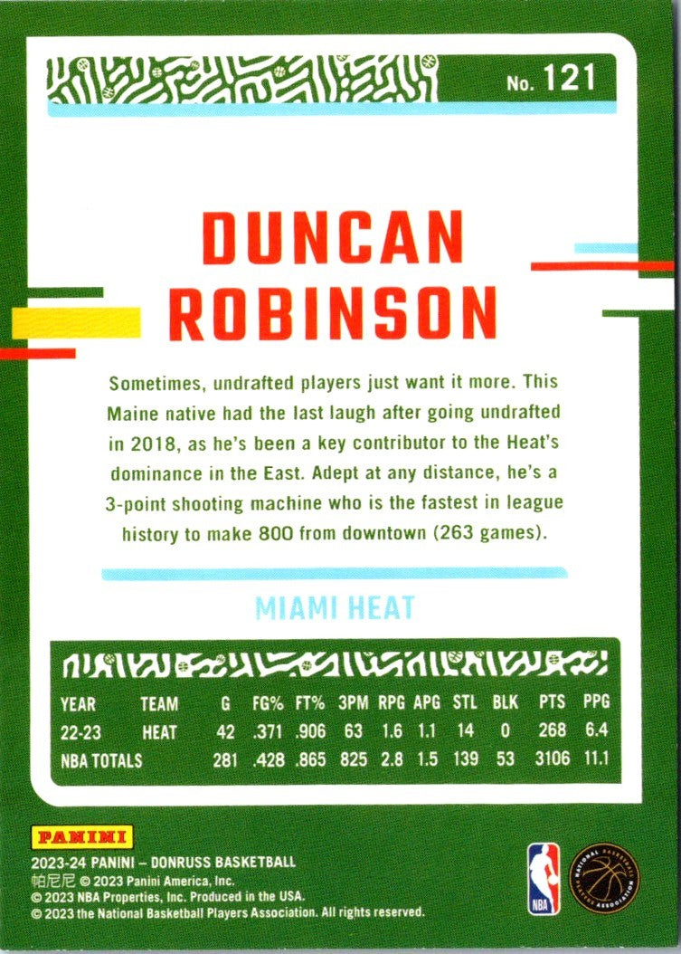 2023 Donruss Red Duncan Robinson