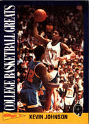 1992 Kellogg's Raisin Bran College Basketball Greats Kevin Johnson