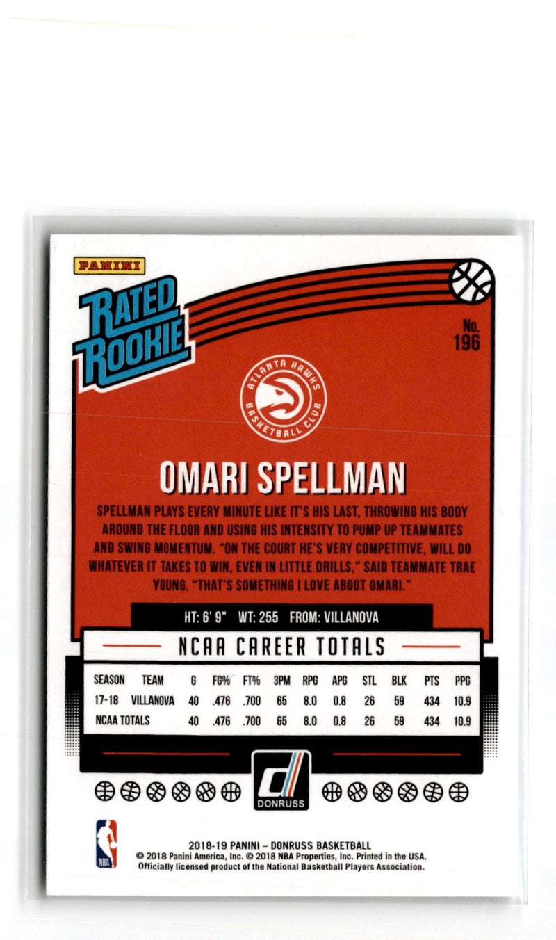 2018 Donruss Omari Spellman