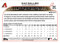 2022 Topps Zac Gallen #562