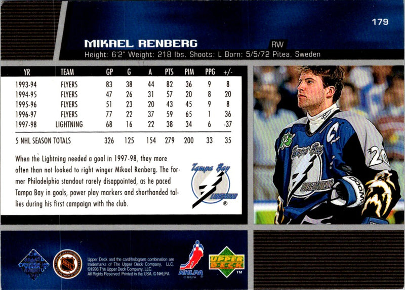 1998 Upper Deck Mikael Renberg