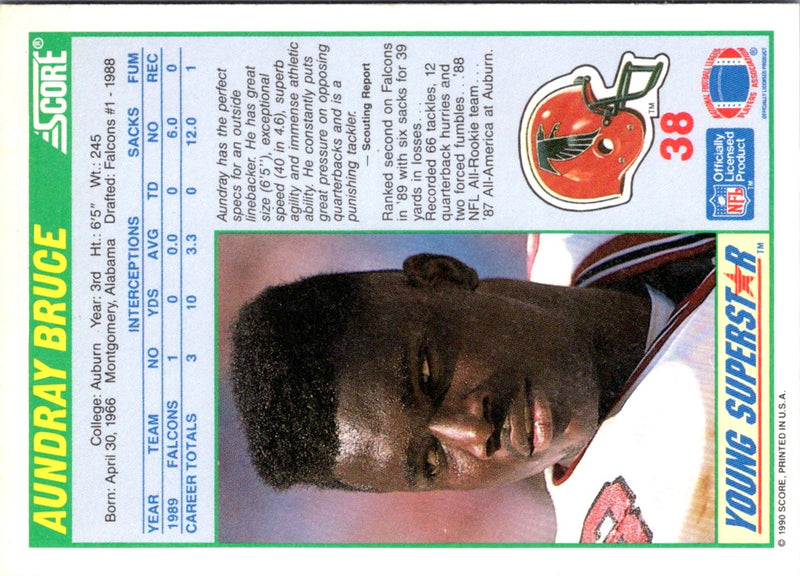 1990 Score Young Superstars Aundray Bruce