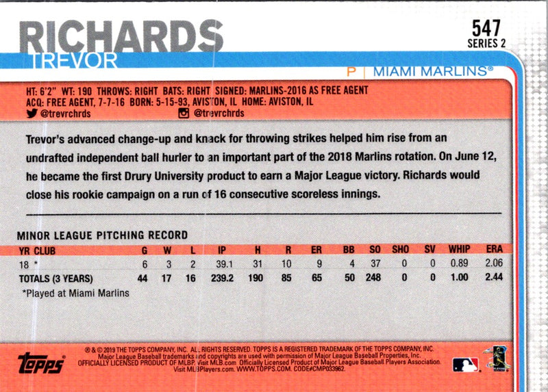 2019 Topps Trevor Richards