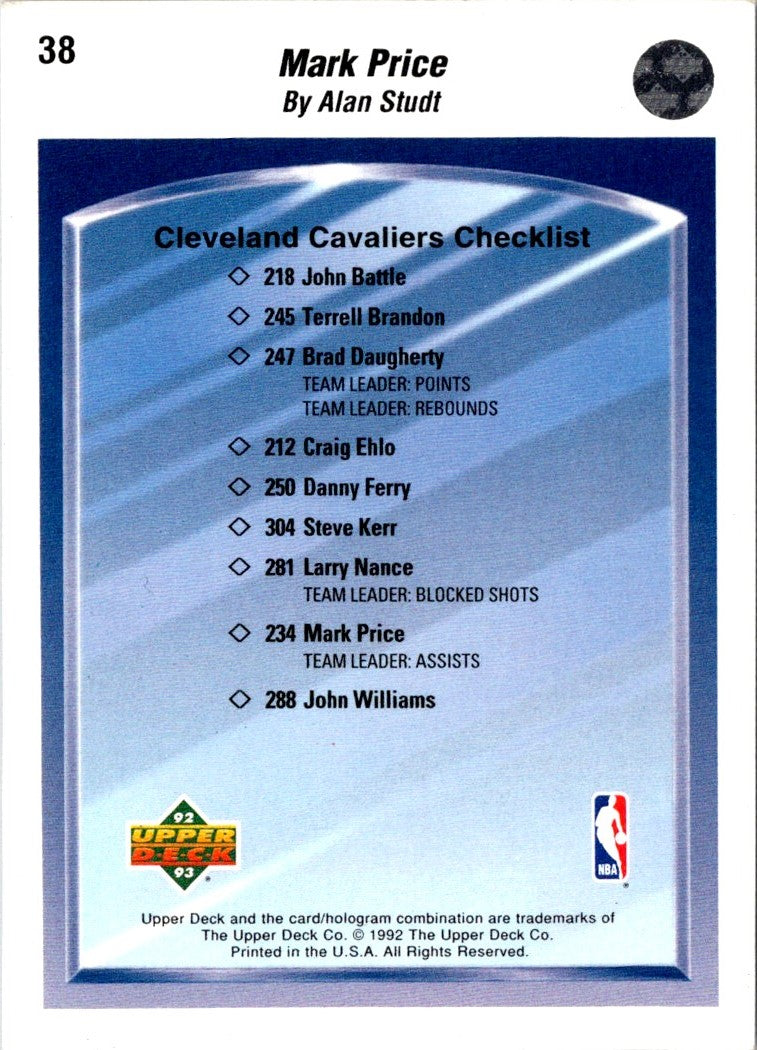 1992 Upper Deck Mark Price