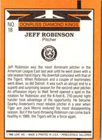 1989 Donruss Super Diamond Kings Jeff Robinson #18