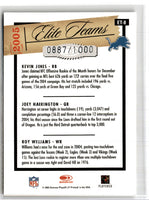 2005 Donruss Elite Teams Silver Kevin Jones/Joey Harrington/Roy Williams WR #ET-8 0887/1000