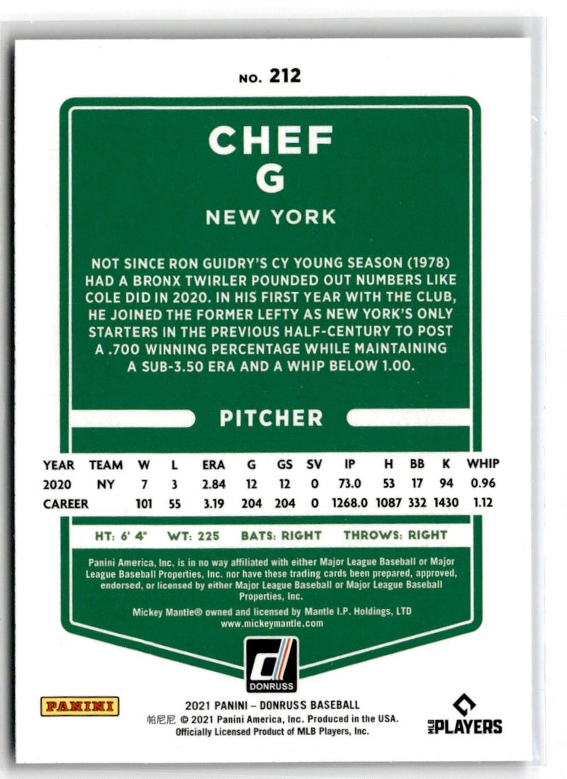 2021 Donruss Gerrit Cole