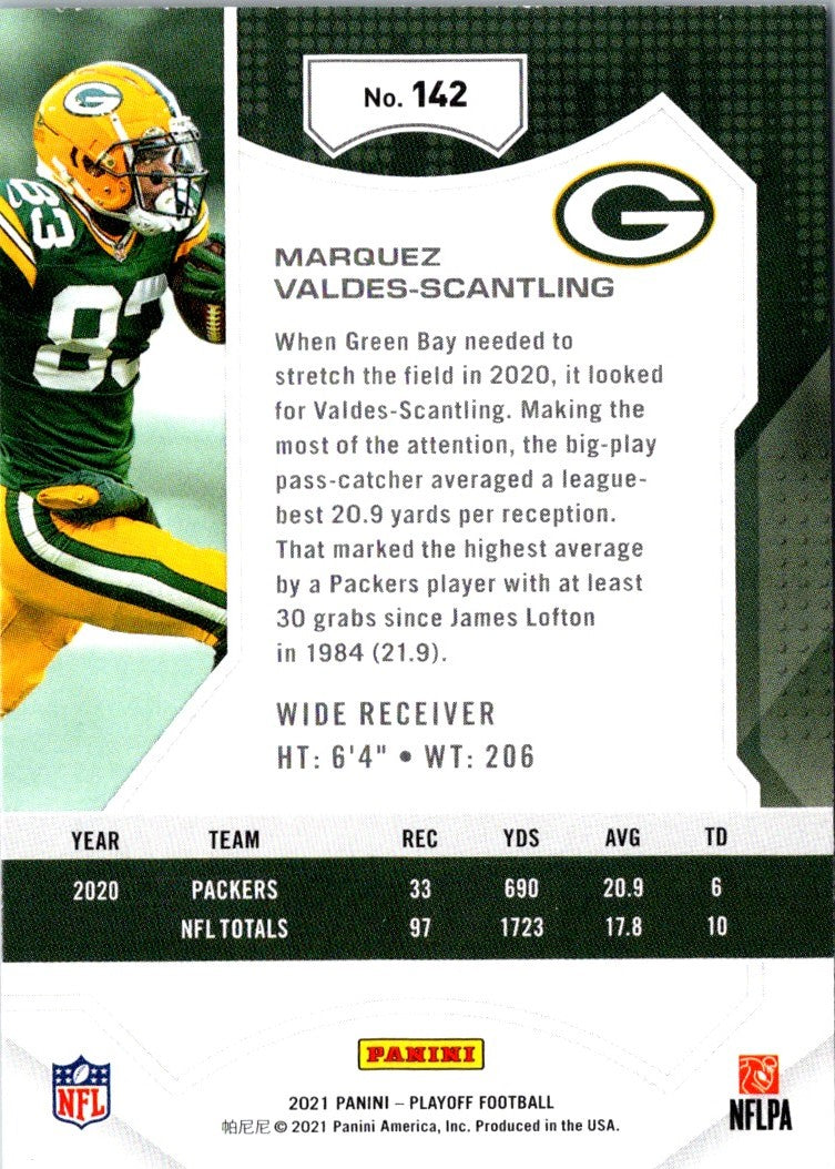 2021 Panini Playoff Marquez Valdes-Scantling