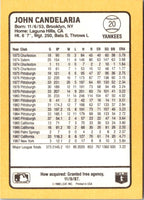 1988 Donruss Baseball's Best John Candelaria #20