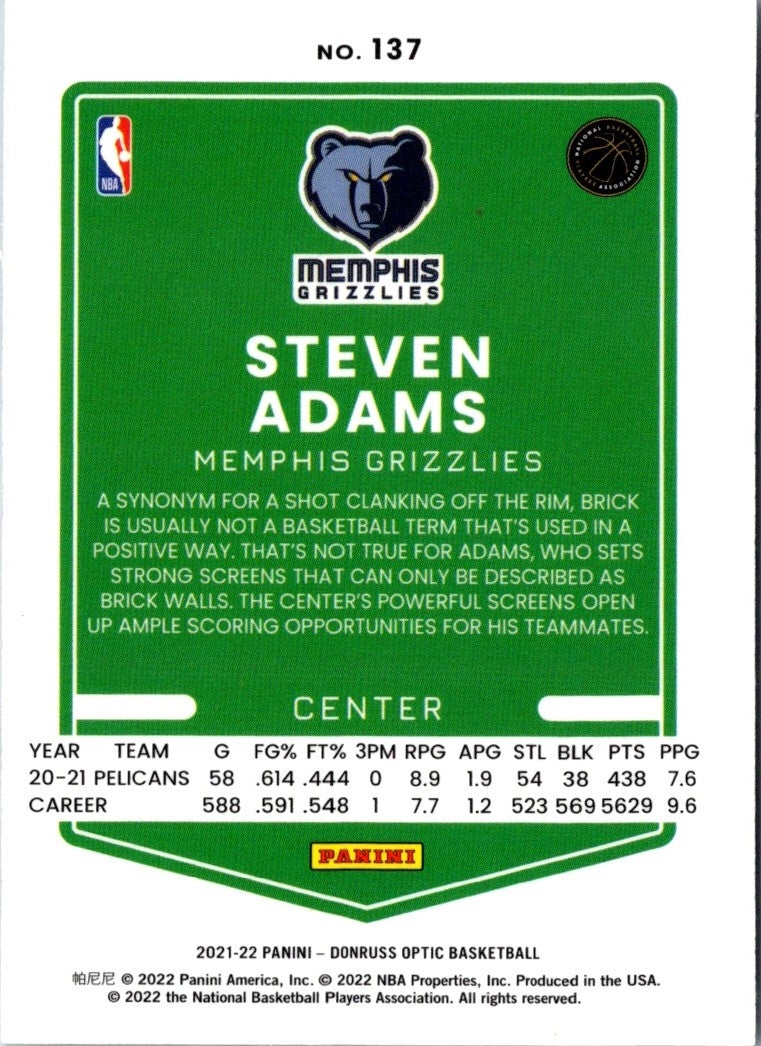 2021 Donruss Optic Blue Steven Adams