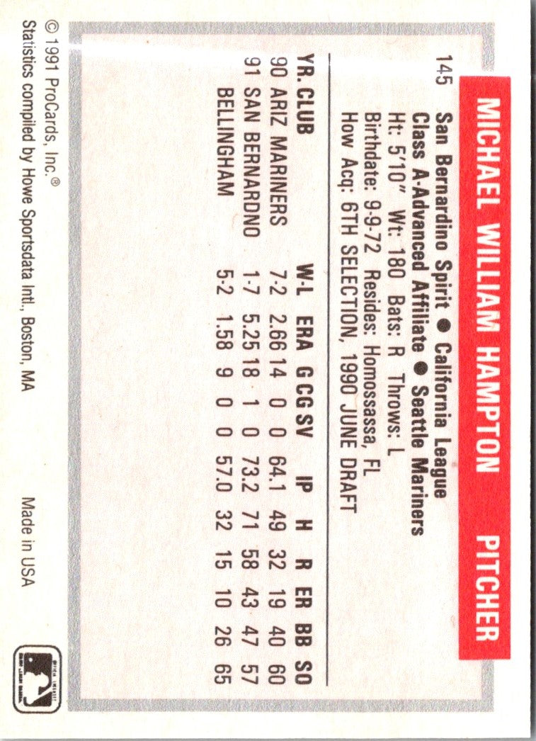 1991 ProCards Mike Hampton