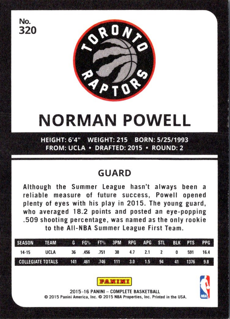 2015 Panini Complete Norman Powell