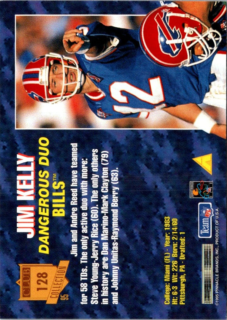 1995 Pinnacle Club Collection Jim Kelly