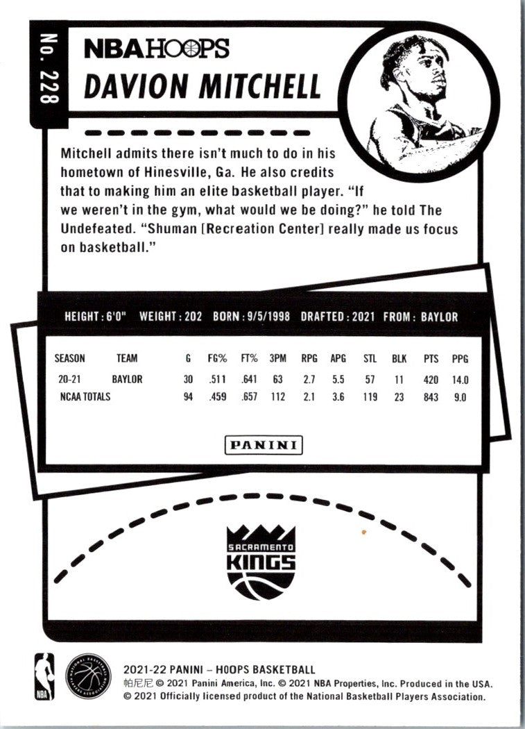 2021 Hoops Davion Mitchell