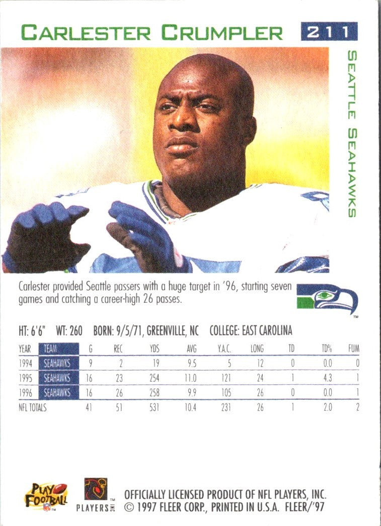 1997 Fleer Carlester Crumpler