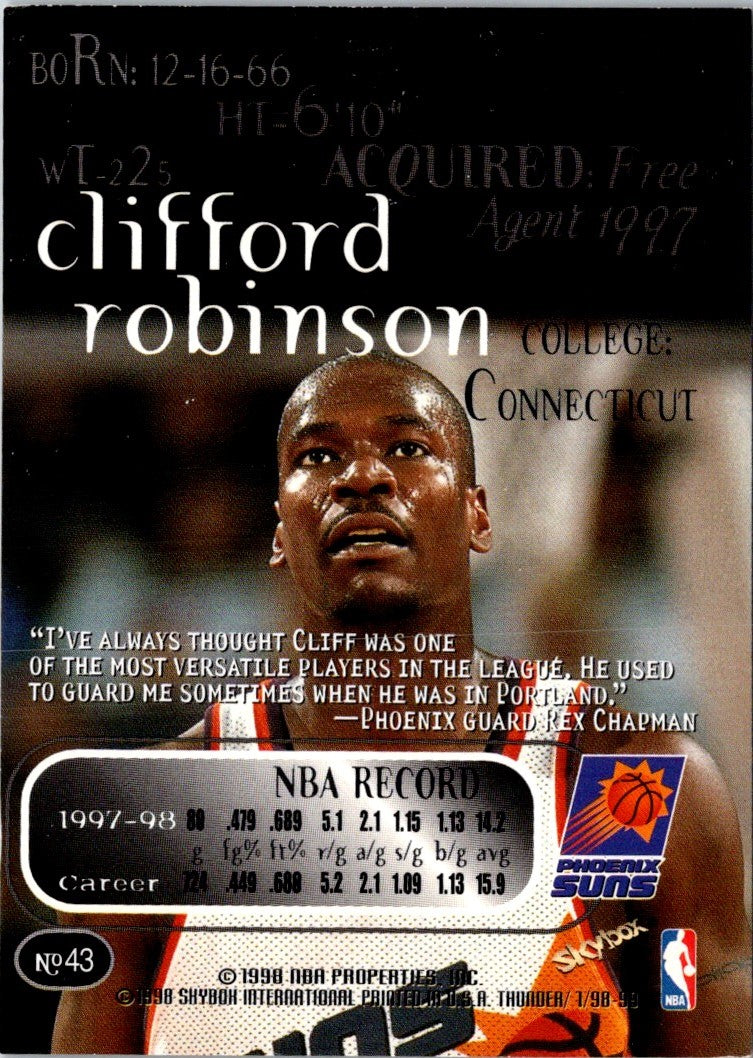1998 SkyBox Thunder Clifford Robinson