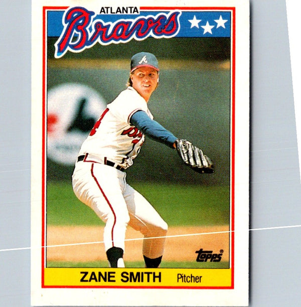 1987 Red Foley Stickers Zane Smith #73