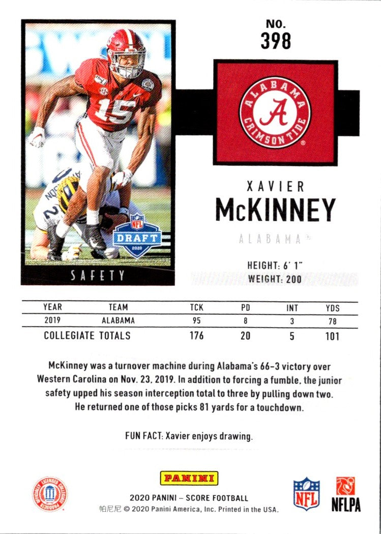 2020 Score Red Xavier McKinney