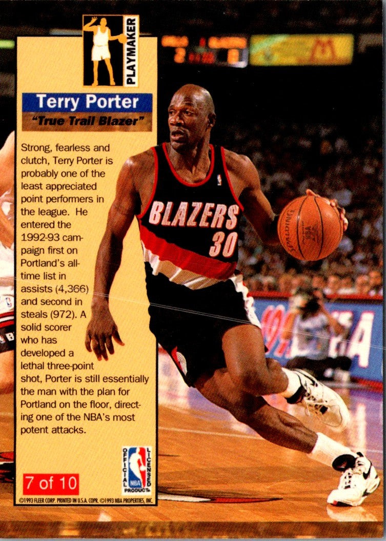 1992 Ultra Playmakers Terry Porter