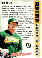 1997 Fleer Headliners Mark McGwire #12