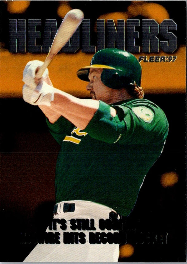 1997 Fleer Headliners Mark McGwire #12