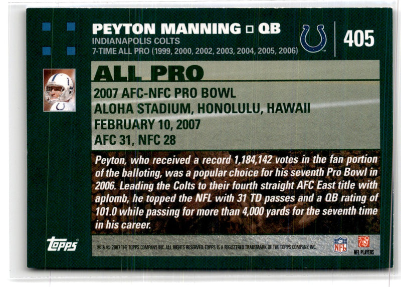 2007 Topps Peyton Manning