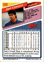 1993 Topps Jose Canseco #500