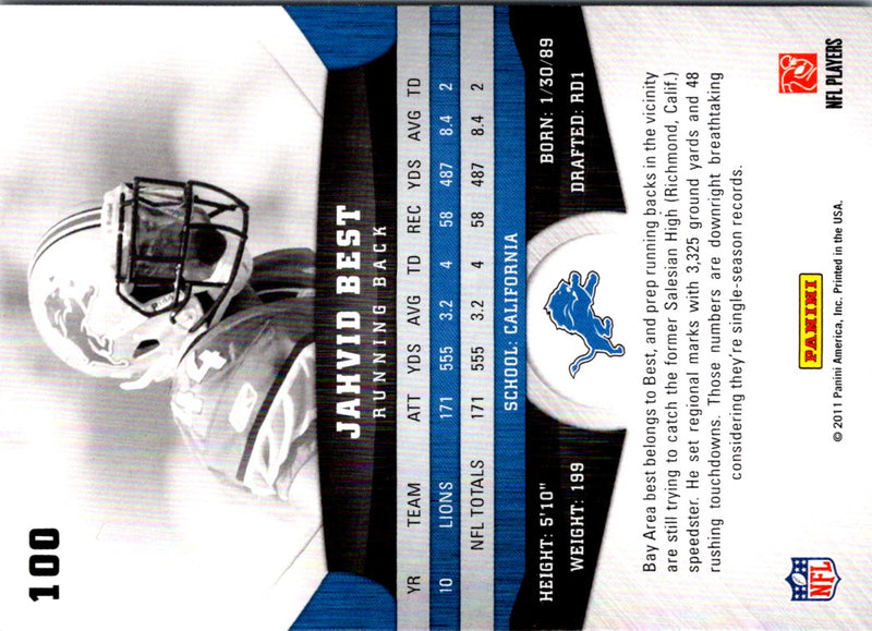 2011 Panini Gridiron Gear Jahvid Best