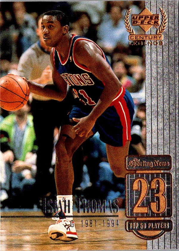 1999 Upper Deck Century Legends Isiah Thomas #23