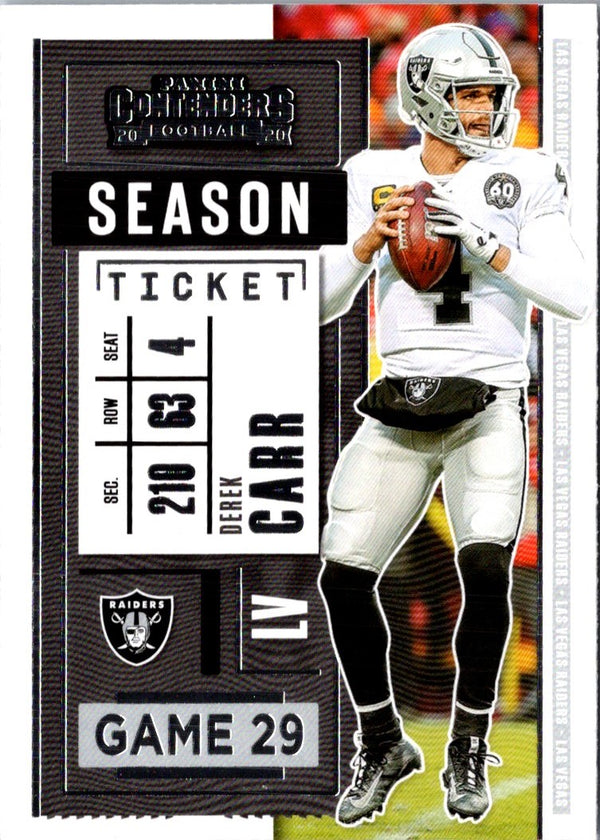 2020 Panini Contenders Derek Carr #31