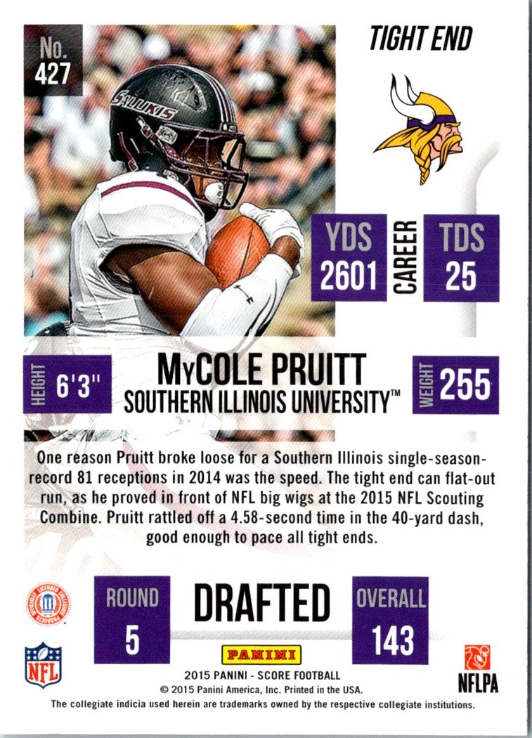 2015 Score Scorecard MyCole Pruitt