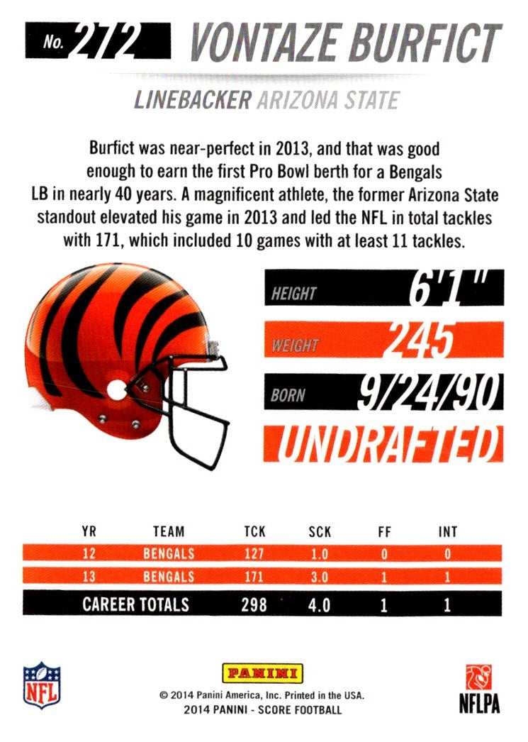 2014 Score Vontaze Burfict