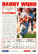 1992 SkyBox Impact Barry Word