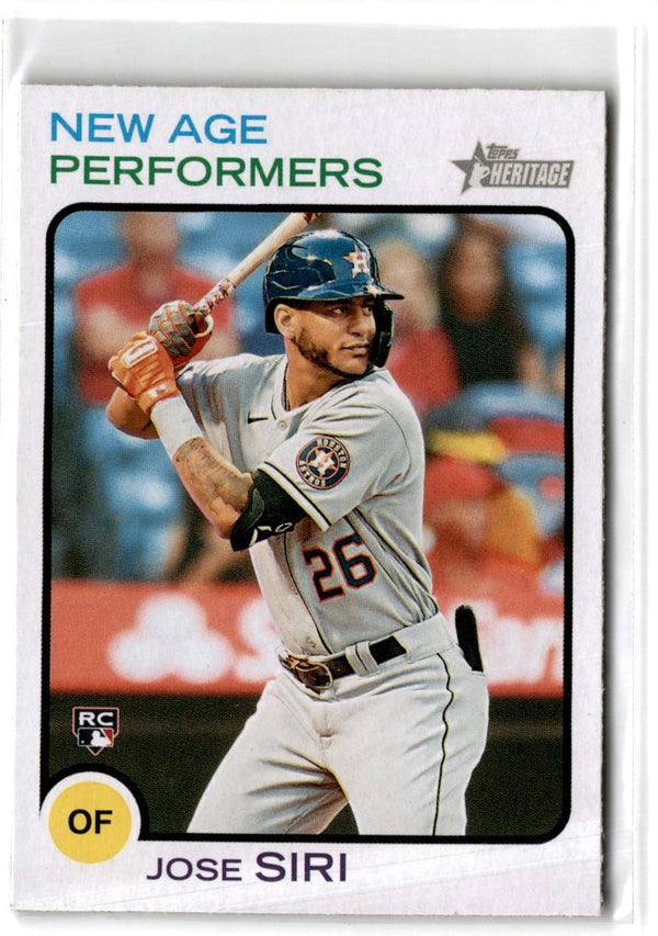 2022 Topps Heritage New Age Performers Jose Siri #NAP-20