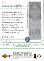 2003 Upper Deck Game Face Bobby Madritsch #133 Rookie