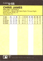 1986 Fleer Update Chris James #U-55