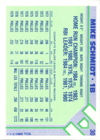 1986 Topps Baseball Champion Superstars Mike Schmidt #30
