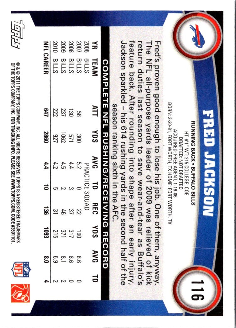2011 Topps Fred Jackson