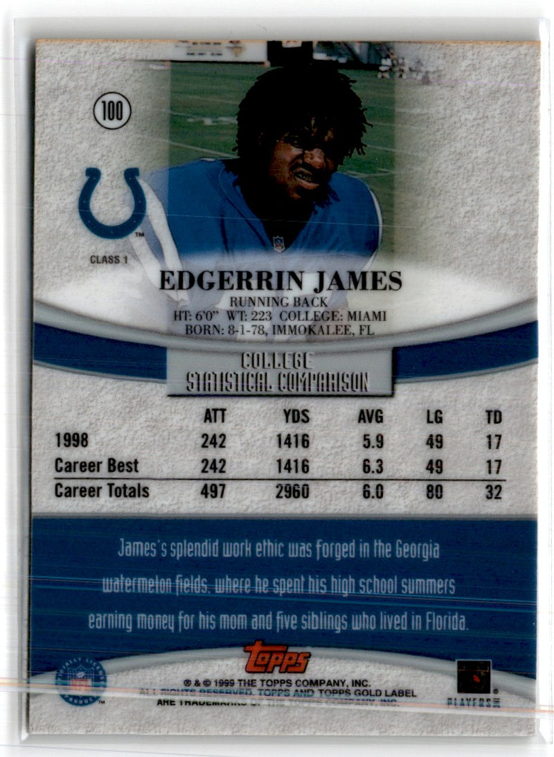 1999 Topps Gold Label Edgerrin James