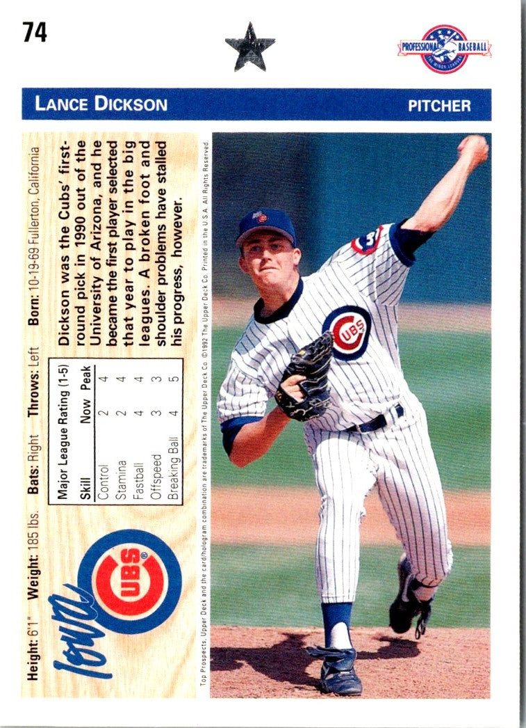 1992 Upper Deck Minors Lance Dickson