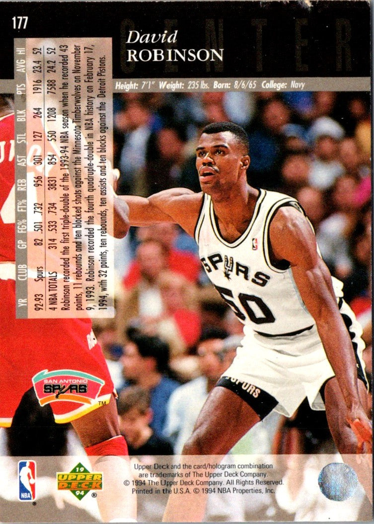 1993 Upper Deck Special Edition David Robinson