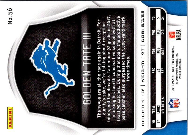 2017 Panini Golden Tate III