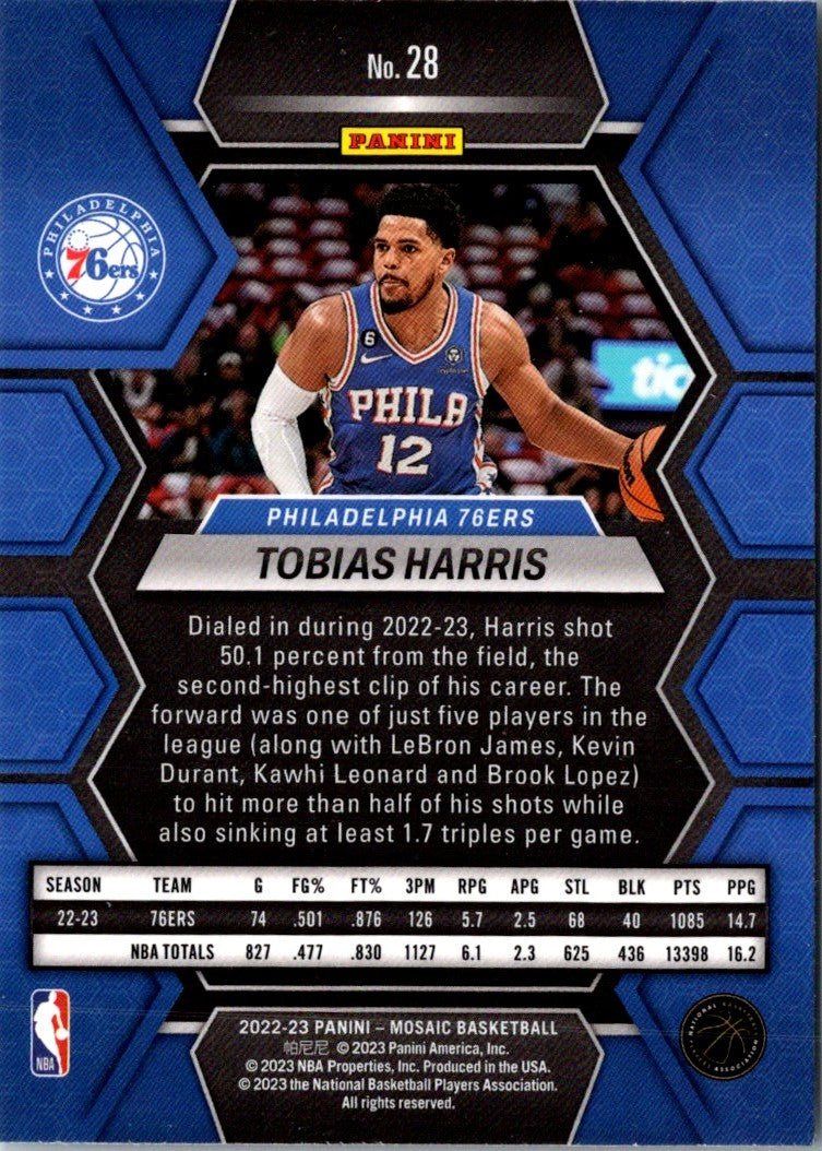 2022 Panini Mosaic Blue Tobias Harris