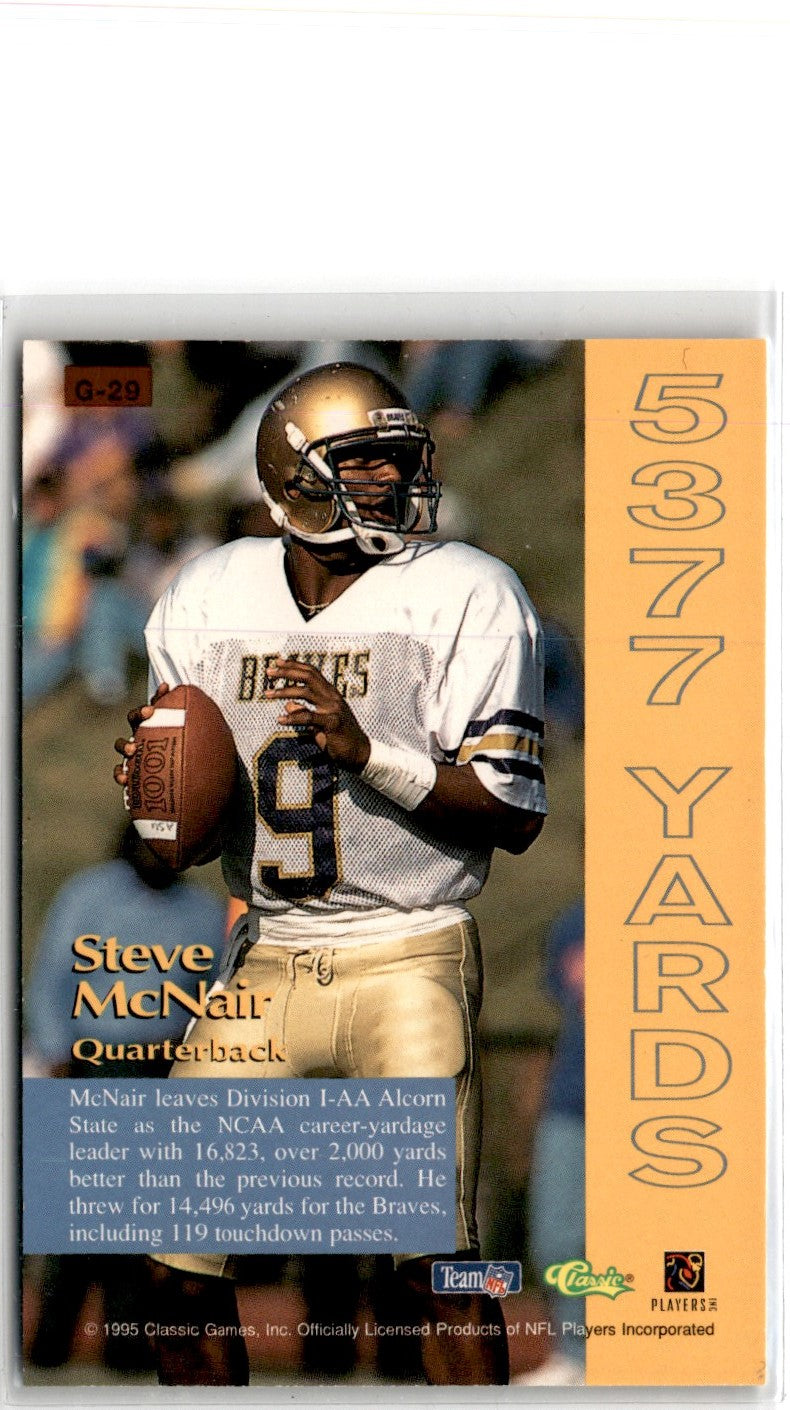 1995 Pro Line Grand Gainers Steve McNair