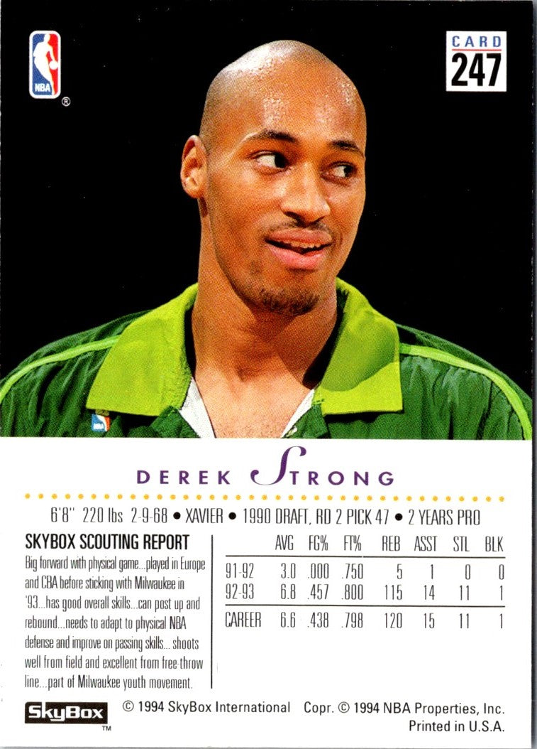 1993 SkyBox Derek Strong