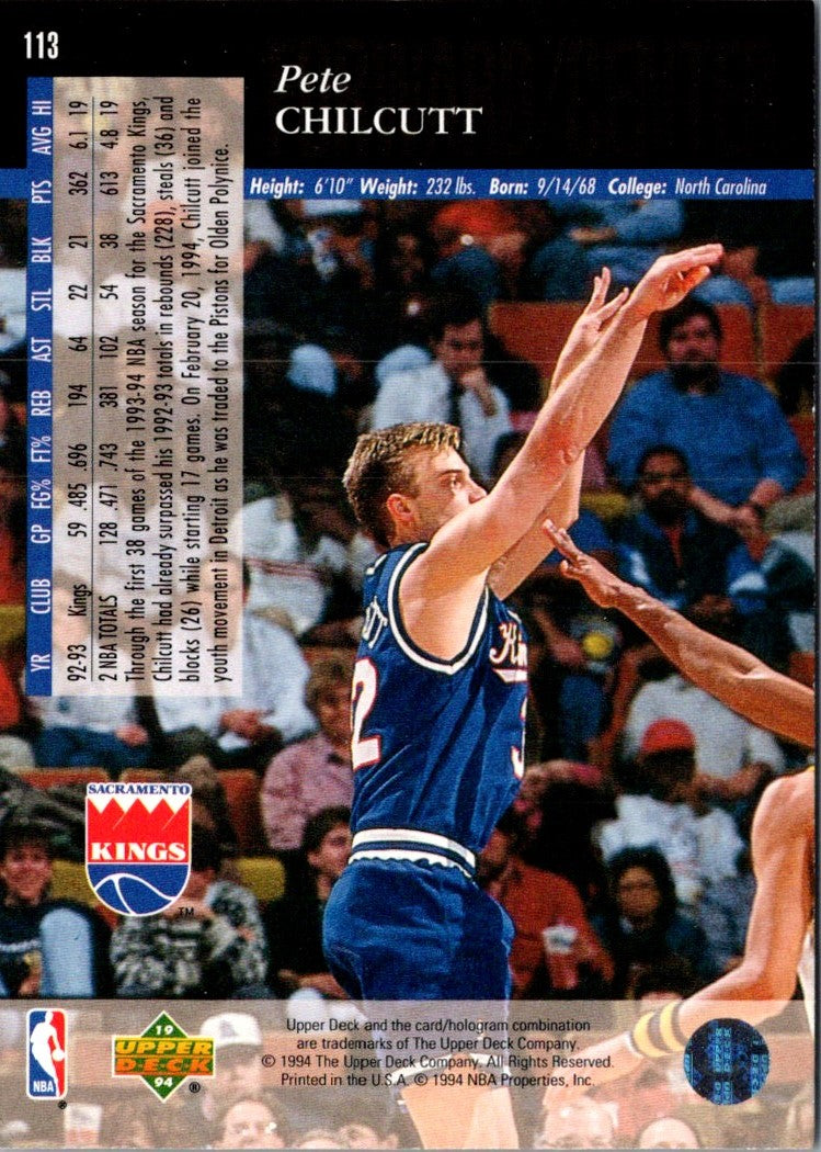 1993 Upper Deck Special Edition Electric Court Gold Pete Chilcutt