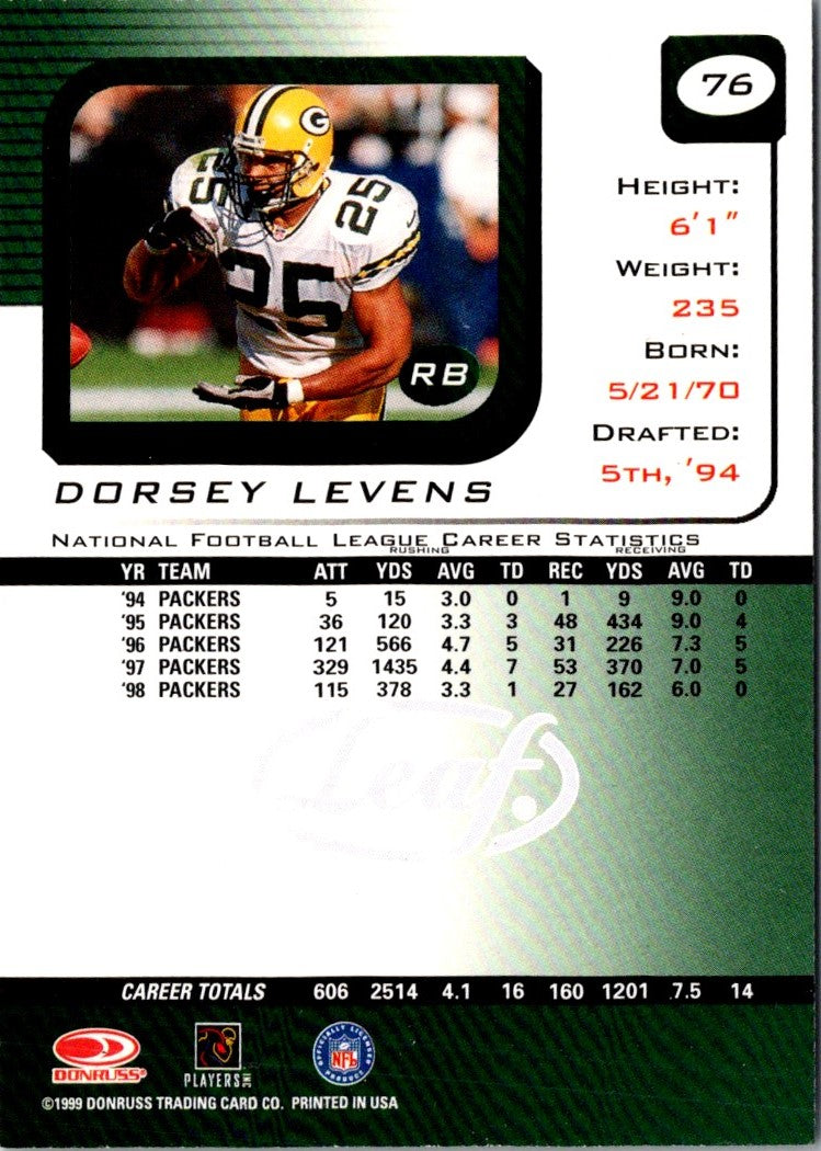 1999 Leaf Rookies & Stars Dorsey Levens