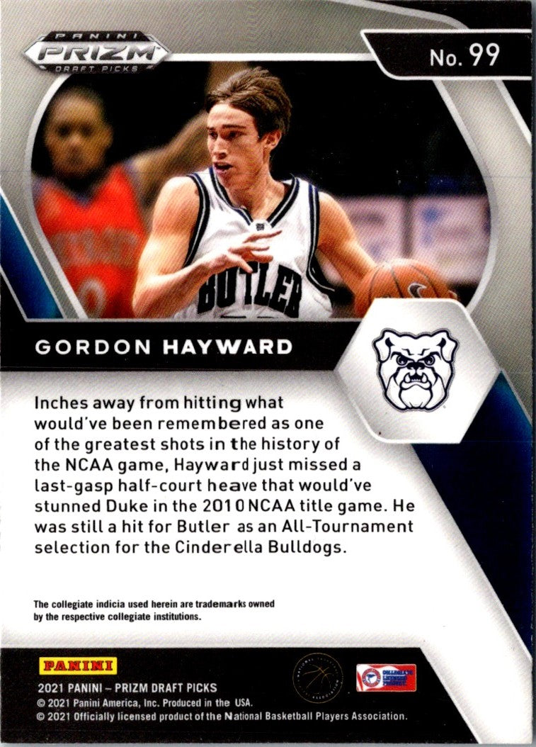 2021 Panini Prizm Draft Picks Blue Gordon Hayward