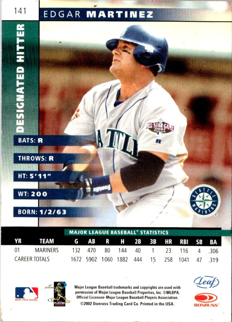 2002 Leaf Press Proofs Edgar Martinez