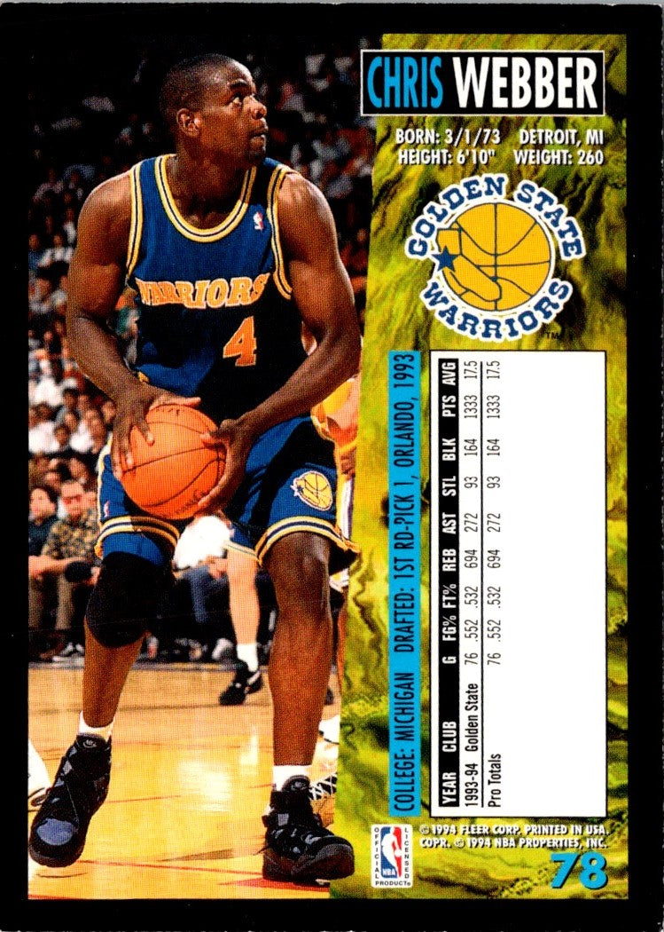 1994 Fleer European Chris Webber